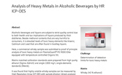 Analysis of Heavy Metals in Alcoholic Beverages by HR ICP-OES