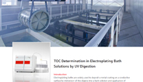 TOC Determination in Electroplating Bath Solutions by UV Digestion